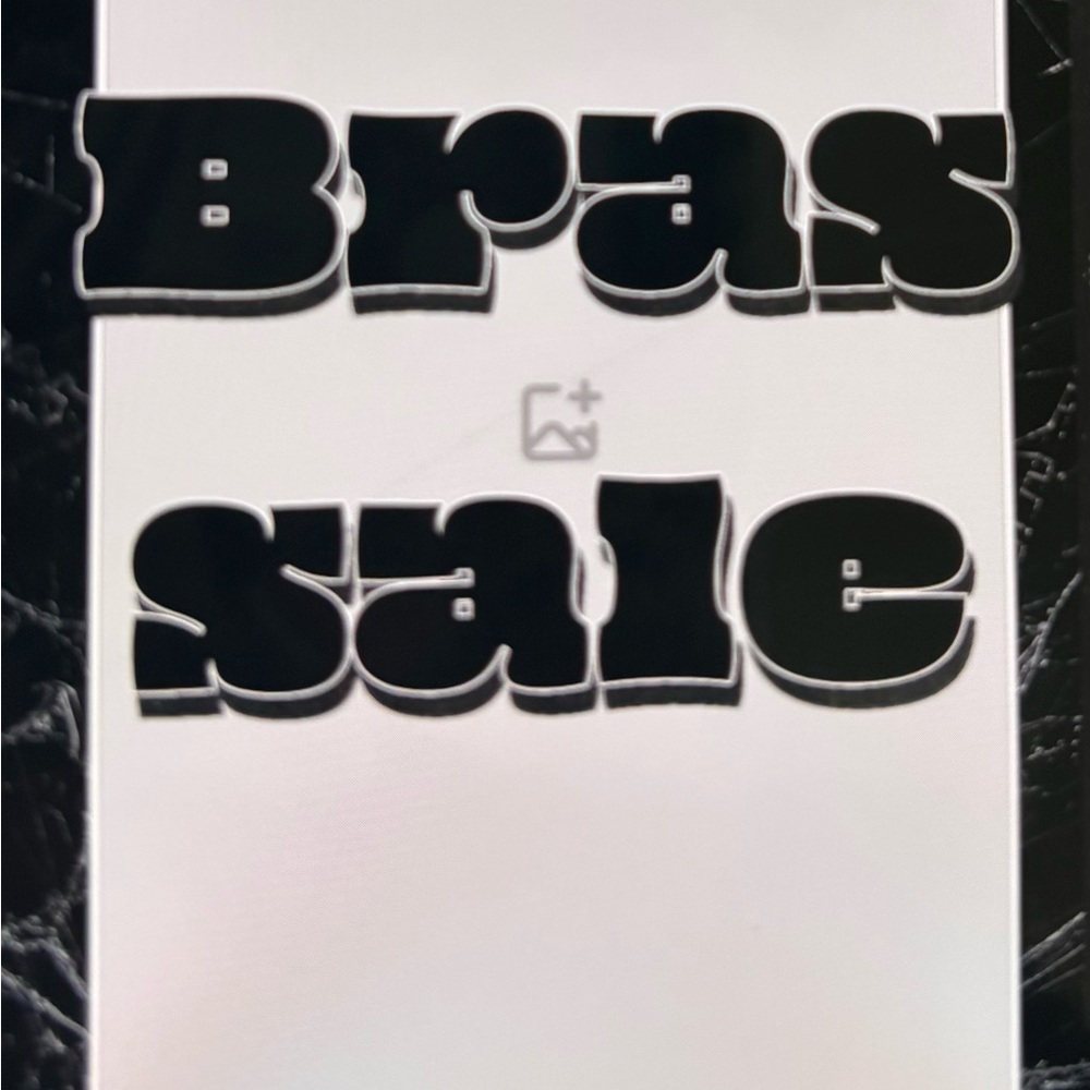 Black and White Graphic Sign